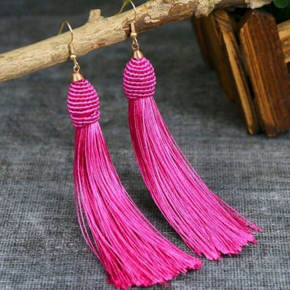 3 for $26 - Emery Rose Pink tassel Earrings - Picture 1 of 2